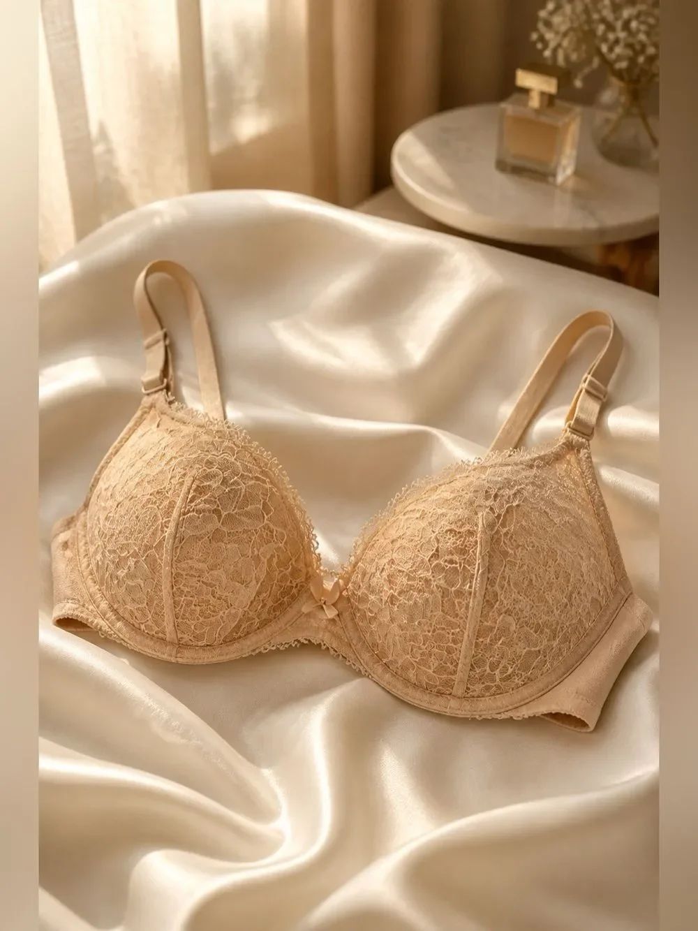 CREAM LACE PADDED DEMI BRA 32C by VICTORIAS SECRET